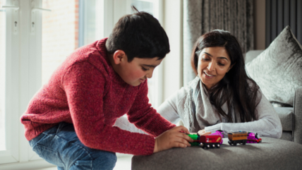 Photo of child or young person and carer