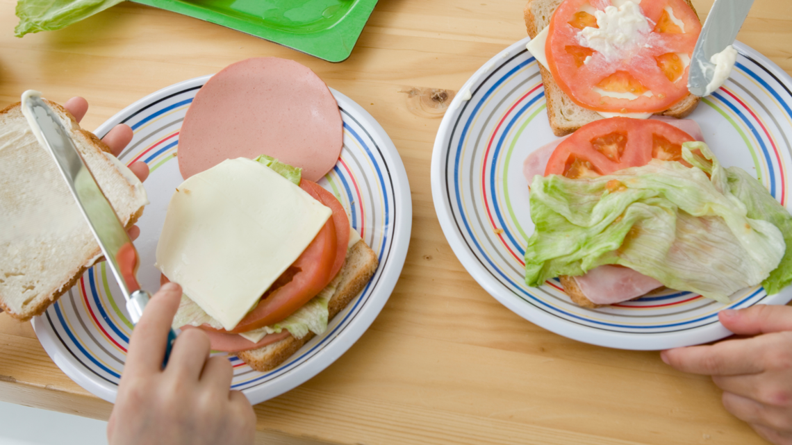 Photo of ham and cheese sandwich